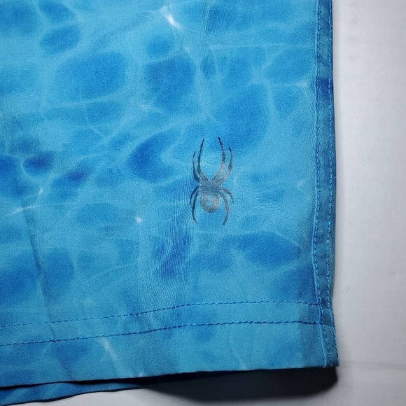 Spyder Swim Shorts Boys Medium Blue Lined Drawstring Casual Beach - Picture 4 of 8